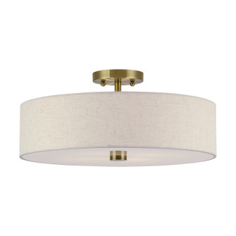 Monroe Four Light Semi-Flush Mount in Antique Brass (107|52136-01) Monroe Four Light Semi-Flush Mount in Antique Brass (107|52136-01)