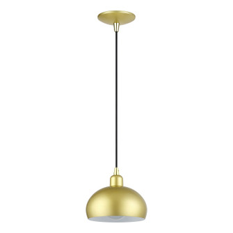 Domma One Light Mini Pendant in Soft Gold w/Polished Brass (107|51513-33)