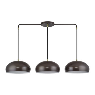 Domma Three Light Linear Chandelier in English Bronze w/Antique Brass (107|51512-92)