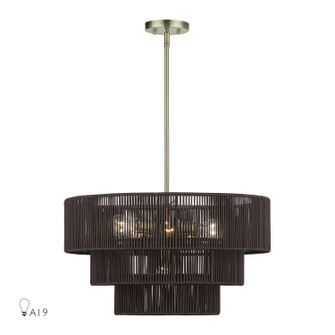 Acordia Six Light Chandelier in Antique Brass (107|49126-01)