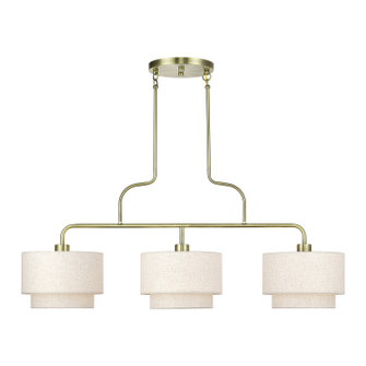 Manorwood Three Light Linear Chandelier in Antique Brass (107|41943-01)