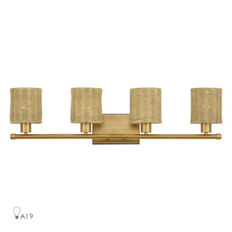 Weavington Four Light Vanity in Antique Gold Leaf (107|13704-48)