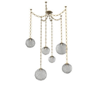 Gaia LED Pendant in Gilded Brass (404|SNB0092-06-GB-S-CH1-L1)