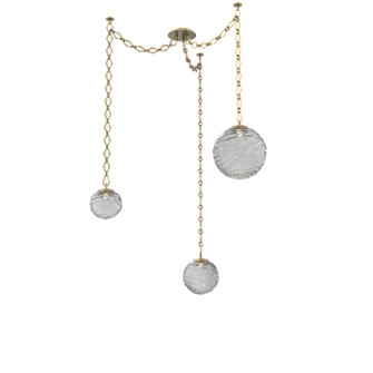 Gaia LED Pendant in Gilded Brass (404|SNB0092-03-GB-S-CH1-L1)