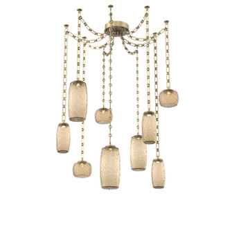 Vessel LED Pendant in Gilded Brass (404|SNB0091-09-GB-B-CH3-L1)