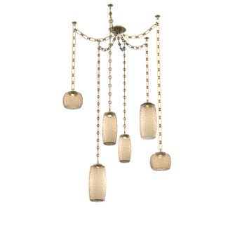 Vessel LED Pendant in Gilded Brass (404|SNB0091-06-GB-B-CH3-L1)