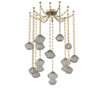 Mesa LED Pendant in Gilded Brass (404|SNB0089-12-GB-S-CH2-L3)