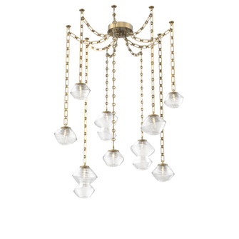 Mesa LED Pendant in Gilded Brass (404|SNB0089-09-GB-C-CH3-L3)