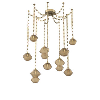 Mesa LED Pendant in Gilded Brass (404|SNB0089-09-GB-B-CH3-L1)