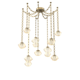 Mesa LED Pendant in Gilded Brass (404|SNB0089-09-GB-A-CH2-L1)