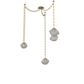 Mesa LED Pendant in Gilded Brass (404|SNB0089-03-GB-S-CH2-L3)