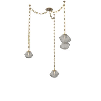 Mesa LED Pendant in Gilded Brass (404|SNB0089-03-GB-S-CH3-L1)