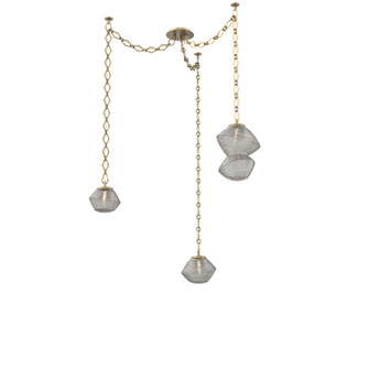 Mesa LED Pendant in Gilded Brass (404|SNB0089-03-GB-S-CH1-L3)