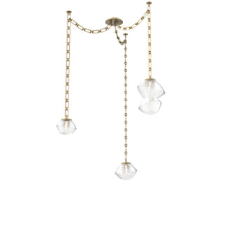Mesa LED Pendant in Gilded Brass (404|SNB0089-03-GB-C-CH3-L3)