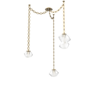 Mesa LED Pendant in Gilded Brass (404|SNB0089-03-GB-C-CH2-L1)