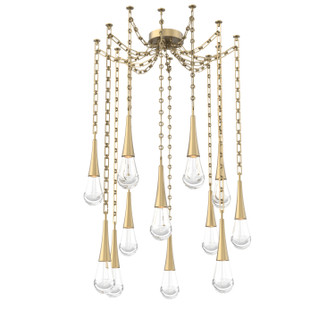 Raindrop LED Pendant in Gilded Brass (404|SNB0078-12-GB-C-CH3-L3)