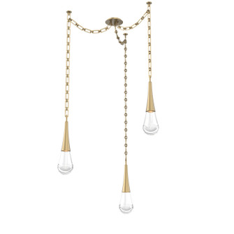 Raindrop LED Pendant in Gilded Brass (404|SNB0078-03-GB-C-CH3-L1)