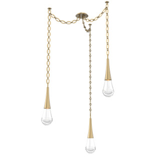 Raindrop LED Pendant in Gilded Brass (404|SNB0078-03-GB-C-CH2-L3)