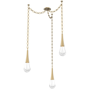 Raindrop LED Pendant in Gilded Brass (404|SNB0078-03-GB-C-CH1-L3)