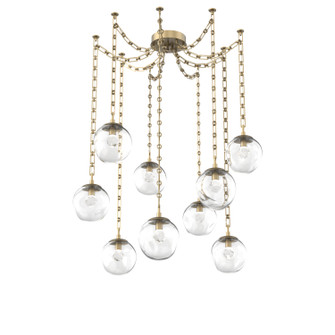 Aster LED LED Pendant in Gilded Brass (404|SNB0066-09-GB-ZC-CH3-L1)