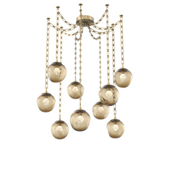 Aster LED LED Pendant in Gilded Brass (404|SNB0066-09-GB-ZB-CH3-L3)
