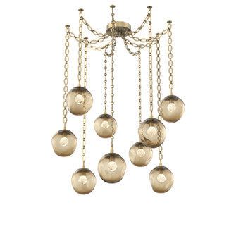 Aster LED LED Pendant in Gilded Brass (404|SNB0066-09-GB-ZB-CH2-L3)