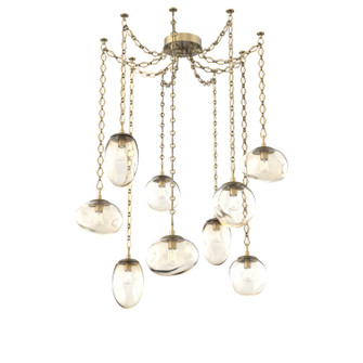 Cosmos Bulb Nine Light Pendant in Gilded Brass (404|SNB0065-09-GB-A-CH1-E2)