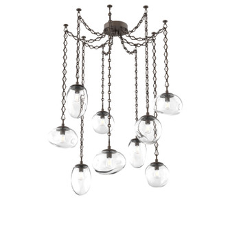 Cosmos Bulb Nine Light Pendant in Flat Bronze (404|SNB0065-09-FB-C-CH1-E2)
