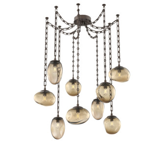 Cosmos Bulb Nine Light Pendant in Flat Bronze (404|SNB0065-09-FB-B-CH3-E2)