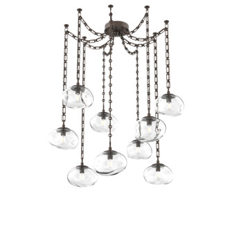 Nova Bulb Nine Light Pendant in Flat Bronze (404|SNB0064-09-FB-C-CH3-E2)