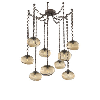 Nova Bulb Nine Light Pendant in Flat Bronze (404|SNB0064-09-FB-B-CH2-E2)