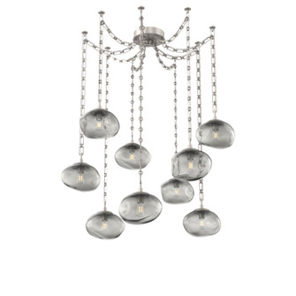 Nova Bulb Nine Light Pendant in Beige Silver (404|SNB0064-09-BS-S-CH3-E2)