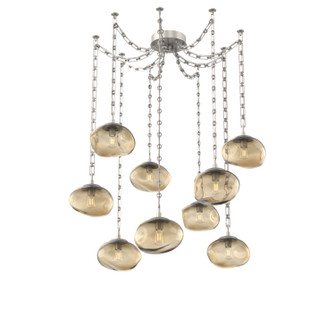Nova Bulb Nine Light Pendant in Beige Silver (404|SNB0064-09-BS-B-CH3-E2)