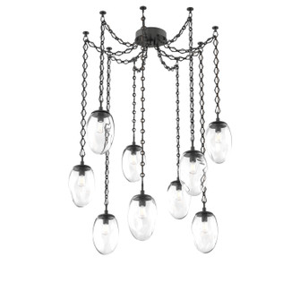 Meteo Bulb Nine Light Pendant in Matte Black (404|SNB0063-09-MB-C-CH1-E2)