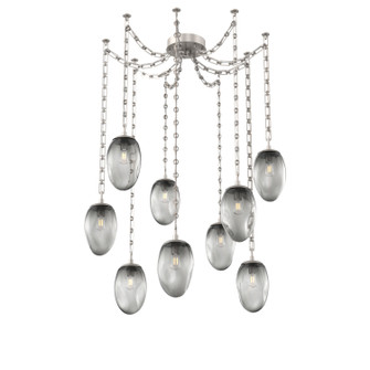 Meteo Bulb Nine Light Pendant in Beige Silver (404|SNB0063-09-BS-S-CH3-E2)