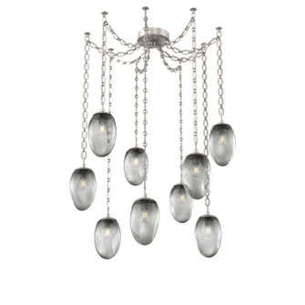 Meteo Bulb Nine Light Pendant in Beige Silver (404|SNB0063-09-BS-S-CH2-E2)