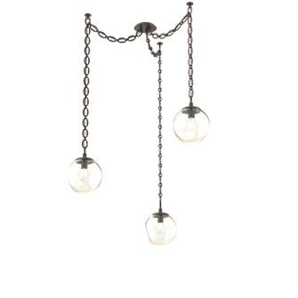 Aster Bulb Three Light Pendant in Flat Bronze (404|SNB0062-03-FB-A-CH2-E2)