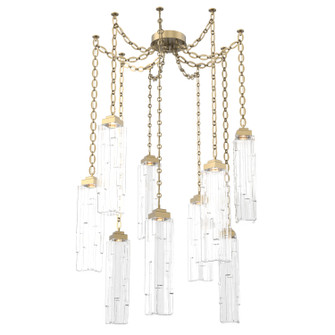 Ledgestone LED Pendant in Gilded Brass (404|SNB0056-09-GB-LC-CH2-L1)
