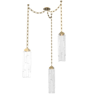 Ledgestone LED Pendant in Gilded Brass (404|SNB0056-03-GB-LC-CH3-L3)