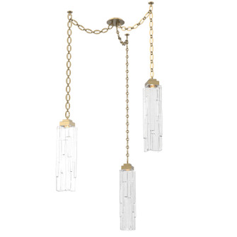 Ledgestone LED Pendant in Gilded Brass (404|SNB0056-03-GB-LC-CH2-L3)