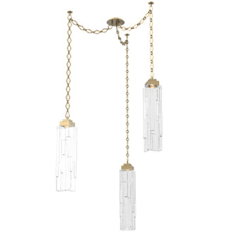 Ledgestone LED Pendant in Gilded Brass (404|SNB0056-03-GB-LC-CH1-L3)