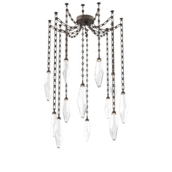 Rock Crystal LED Pendant in Flat Bronze (404|SNB0050-12-FB-CC-CH3-L1)