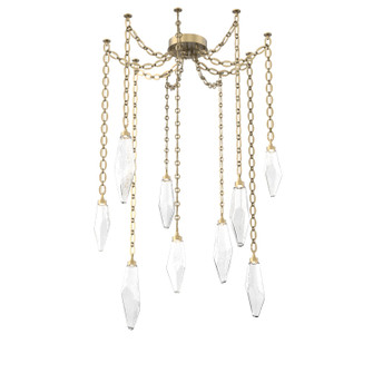 Rock Crystal LED Pendant in Gilded Brass (404|SNB0050-09-GB-CC-CH2-L1)