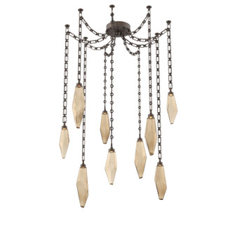 Rock Crystal LED Pendant in Flat Bronze (404|SNB0050-09-FB-CB-CH3-L3)