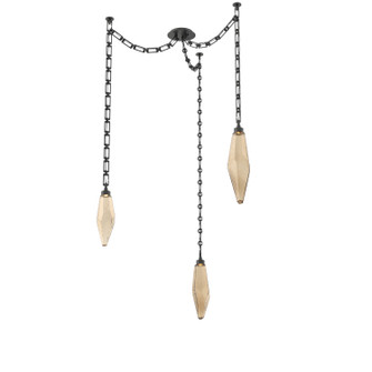 Rock Crystal LED Pendant in Matte Black (404|SNB0050-03-MB-CB-CH3-L3)