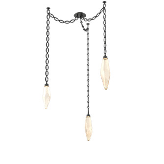 Rock Crystal LED Pendant in Matte Black (404|SNB0050-03-MB-CA-CH2-L1)