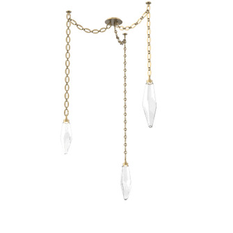 Rock Crystal LED Pendant in Gilded Brass (404|SNB0050-03-GB-CC-CH2-L1)