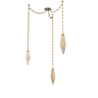 Rock Crystal LED Pendant in Gilded Brass (404|SNB0050-03-GB-CB-CH1-L1)