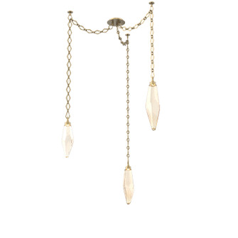 Rock Crystal LED Pendant in Gilded Brass (404|SNB0050-03-GB-CA-CH1-L3)