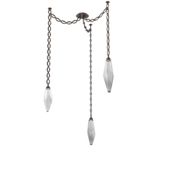 Rock Crystal LED Pendant in Flat Bronze (404|SNB0050-03-FB-CS-CH2-L3)